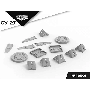 Additions (3D resin printing) 1/48 SET OF PLUGS AND PADS FOR SU-27 (Temp Models)