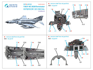 F-4E 2020 Terminator 3D-Printed & coloured Interior on decal paper (MENG) (Small version)