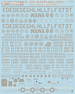 Decal 1/32 'F-35 Anthology, Big Scale Lightning IIs'  (Furball Aero-Design)