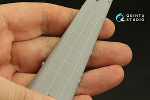Triple riveting rows (rivet size 0.15 mm, gap 0.6 mm, suits 1/48 scale), White color, total length 4.4 m/14 ft