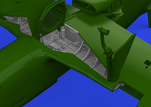 Additions (3D resin printing) 1/48 North-American P-51B/P-51C Mustang wheel bay PRINT 1/48 (designed to be used with Eduard kits)