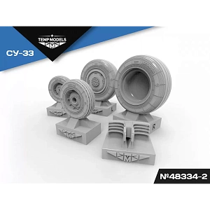 Additions (3D resin printing) 1/48 HIGHLY DETAILED WHEEL SET SU-33 3D (Temp Models)