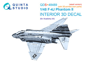 F-4J Phantom II 3D-Printed & coloured Interior on decal paper (Academy) (Small version) (with 3D-printed resin parts)