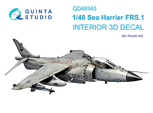 Sea Harrier FRS.1 3D-Printed & coloured Interior on decal paper (Kinetic)