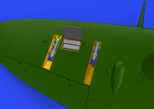 Additions (3D resin printing) 1/48 Supermarine Spitfire Mk.IIb gun bays 3D-Printed (designed to be used with Eduard Models kits) 