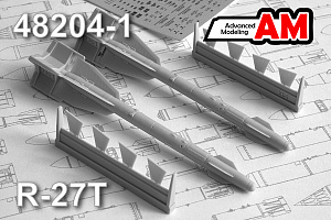 Additions (3D resin printing) 1/48 R-27T Air to Air missile (Advanced Modeling) 