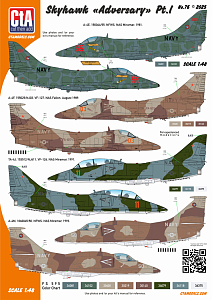 Decal 1/48 Douglas Skyhawk "Adversary" Pt.I - VF-126, VF-127, NFWS(2) (Cut then Add)