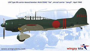 Model kit 1/48 Aichi D3A2 "Val" IJN Type 99 Carrier-based dive bomber (Wingsy Kits)