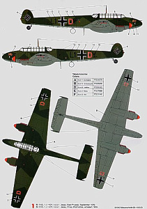 Decal 1/32 Messerschmitt Bf-110C/Bf-110D (3) (Techmod)