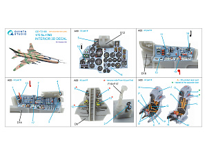 Su-17M3 3D-Printed & coloured Interior on decal paper (Modelsvit) (with 3D-printed resin part)