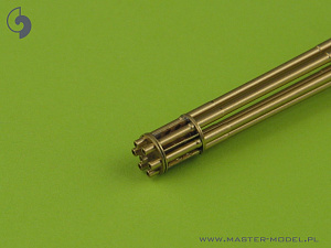 Aircraft detailing sets (brass) 1/32 M61 A1 Vulcan - Six-barrelled rotary 20mm cannon - turned barrels with etched barrel clamps 