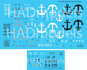 Decal 1/72 F4U-5N/NL Argentine Naval Corsairs (HAD)