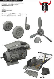 Additions (3D resin printing) 1/72 Messerschmitt Bf-109G-10 Erla (collection of 4 sets) (designed to be used with Eduard kits) 