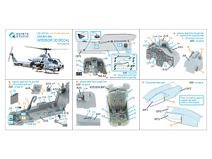 AH-1W 3D-Printed & coloured Interior on decal paper (Trumpeter) (with 3D-printed resin parts) 