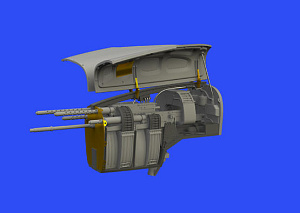 Additions (3D resin printing) 1/48 Lockheed P-38F/G Lightning nose gun bay (designed to be used with Tamiya kits) 