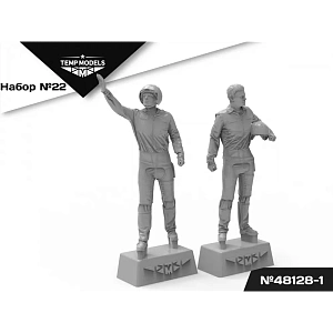 Figures (resin) 1/48 PILOTS OF THE Russian Aerospace Forces (PPK-3, ZSH-7) Set No. 22-1 (Temp Models)