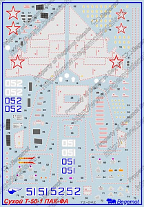 Decal 1/72 Sukhoi T-50 PAK-FA (Begemot)