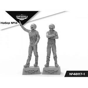 Figures (resin) 1/48 PIlots of the Russian Aerospace Forces (SVO) PSO SET No.13-1 (Temp Models)