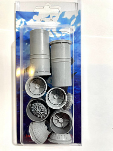 Additions (resin) 1/48 F-14A Tomcat Exhaust Nozzles P&W TF-30-F-414 (closed) for Tamiya (New development) (Katran)