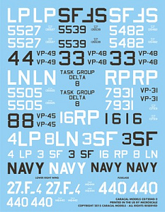 Decal 1/72 Martin P5M-2 (SP-5B) Marlin (Caracal Models)