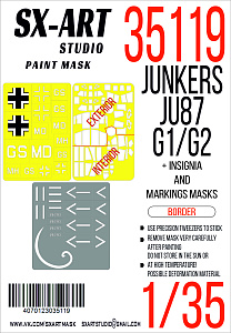 Paint Mask 1/35  Ju-87 G1/G2 (Border) MAX + insignia and markings masks