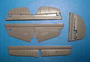 Additions (cast) 1/48 P-40E/N control surfaces (for Hasegawa) (Vector) 