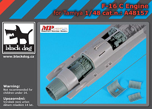 Additions (3D resin printing) 1/48 Lockheed-Martin F-16C Fighting Falcon engine (designed to be used with Tamiya kits) 