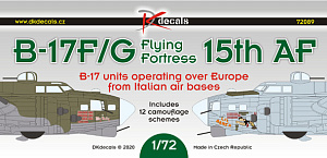 Decal 1/72 Boeing B-17F/B-17G Flying Fortress 15th Air Force (DK Decals)