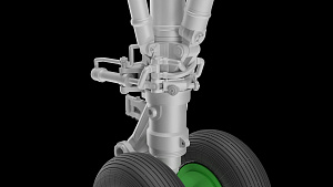 Additions (3D resin printing) 1/72 Ilyushin IL-18, Il-20, Il-22, Il-38 Landing gears with wheels (designed to be used with A-Model kits)