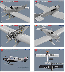 Model kit 1/48 JUNKERS F13 WITH WINTER SKI. EARLY PRODUCTION (MiniArt)
