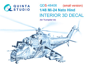 Mi-24 Nato Hind 3D-Printed & coloured Interior on decal paper (Trumpeter)(Small version)