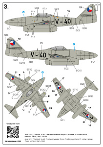 Model kit 1/72 Messerschmitt Me-262A-1a "White 3" (W.Nr. 500071) (Arma Hobby)