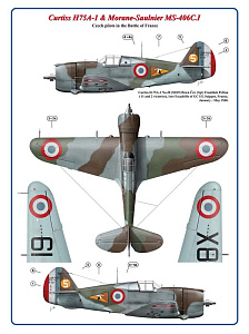 Decal 1/72 Curtiss H75A-1 Hawk & Morane-Saulnier MS-406C.I (AML)