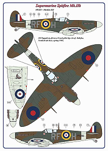 Decal 1/72 303 Squadron RAF, Supermarine Spitfire Mk.IIb (AML)