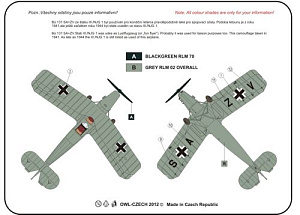 Decal 1/48 Bucker Bu.131 III./NJG 1 (Owl Decals)