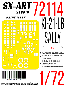 Paint Mask 1/72 Ki-21-lb Sally (ICM)