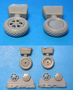 Additions (cast) 1/48 FM-2 Wildcat wheels Block Tread (Vector) 