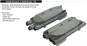 Additions (3D resin printing) 1/32 British Brimstone air-to-ground attack missiles with AGML III rack 