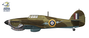 Model kit 1/48 Hawker Hurricane Mk.I trop (Arma Hobby)