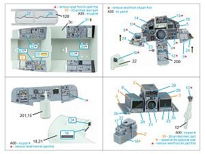 Tornado GR.1 3D-Printed & coloured Interior on decal paper (Revell) (Small version) (with 3D-printed resin parts)