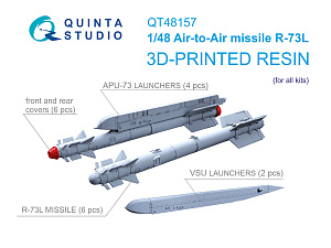 R-73L Air-to-Air Missiles with Launchers, 6 pcs (for all kits)
