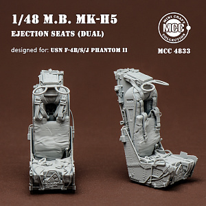 Additions (3D resin printing) 1/48 Martin Baker Mk.h5 Ejection seat-navy (x 2pcs) (MCC)