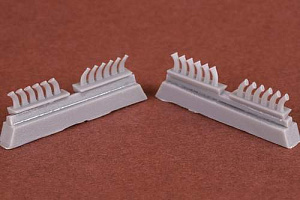 Additions (3D resin printing) 1/72 de Havilland Mosquito B.Mk.XVI Exhaust set (designed to be used with Airfix kits)
