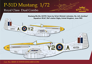 Model kit 1/72 North-American P-51D Mustang DUAL COMBO (ROYAL CLASS) (Eduard kits)