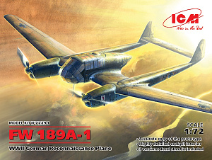 Model kit 1/72  FW 189A-1 German Reconnaissance Plane (ICM)