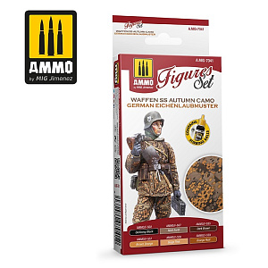 Waffen SS Autumn Camo. German Einchenlaubmuster Figures Set (Ammo Mig) (6x17ml) 