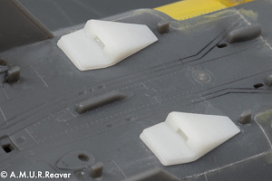 Additions (3D resin printing) 1/48 IR and RL trap blocks for SEPECAT Jaguar (UK) (A.M.U.R.Reaver) 