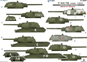 Decal 1/35 T-34-76 model 1941. Part III Battle for Moscow (Colibri Decals)