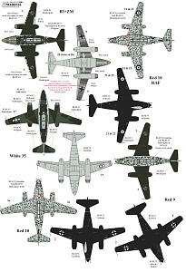 Decal 1/32 Messerschmitt Me-262B-1a (5) (Xtradecal)