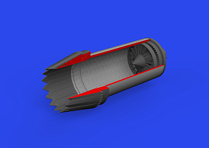 Additions (3D resin printing) 1/72 Lockheed-Martin F-35A Lightning II exhaust nozzle 3D-Printed (designed to be used with Tamiya kits)